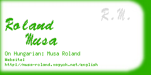 roland musa business card